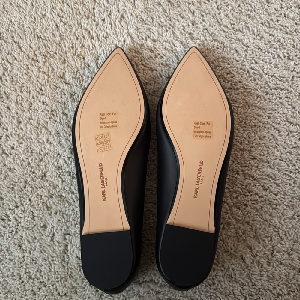 Karl Lagerfeld leather flats - Picture 3 of 6